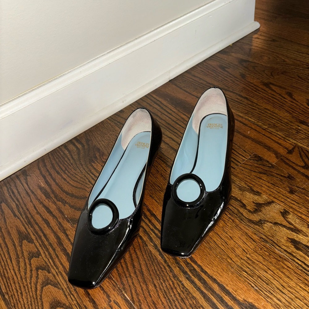 Frances Valentine black patent leather flats